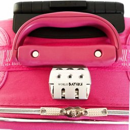 Mala de Viagem Grande Rodinhas e Cadeado Batiki Rosa BTK65-1 - Fúcsia - 6