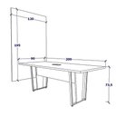 Ver imagem 5 de Conjunto para Escritório Mesa de Reunião e Painel para TV Cinza MDP 200cm F5 Office