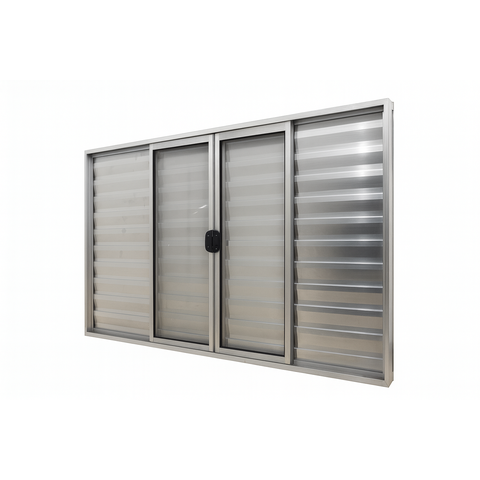 Veneziana 6 Folhas Aluminio Brilhante 1,00x1,00