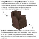Ver imagem 6 de Poltrona Amamentação Balanço Confortável Suede Ariel Marrom