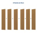 Ver imagem 4 de Painel Ripado para TV 86 Polegadas Planejado 240x250cm Aruá CabeCasa MadeiraOriginals Marrom/Jatobá
