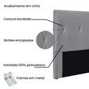 Ver imagem 3 de Cabeceira Cama Box King 195 Cm Aquilla Linho Cinza S04 - D'Rossi