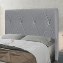 Ver imagem 2 de Cabeceira Cama Box King 195 Cm Aquilla Linho Cinza S04 - D'Rossi