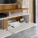 Ver imagem 2 de Painel Para TV 55 Polegadas Intense 1.8 Lukaliam Ripado 3D/Off White Perolizado