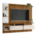 Ver imagem 1 de Painel Para TV 55 Polegadas Intense 1.8 Lukaliam Ripado 3D/Off White Perolizado