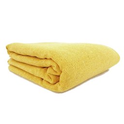 Manta para Sofá em Algodão Amarelo Ouro Gigante 2,40 X 1,80 - 3