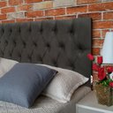 Ver imagem 1 de Cabeceira Queen Estofada Luna Suede Liso Marrom 160X120 RBL