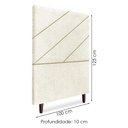 Ver imagem 3 de Cabeceira Solteiro 100 Cm com Frame Cristal Boucle Bege Artte