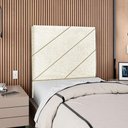Ver imagem 2 de Cabeceira Solteiro 100 Cm com Frame Cristal Boucle Bege Artte