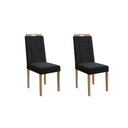 Ver imagem 6 de Sala de Jantar Completa Graviola Tampo Madeirado C/ Vidro 80x120cm e 4 Cadeiras 2cad150 Nogueira/off