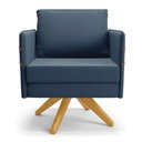 Ver imagem 6 de Kit 01 Namoradeira 02 Lugares e 02 Poltronas Mari Suede Azul Marinho Base de Madeira Ma30 - D'Rossi