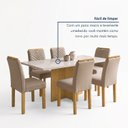 Ver mais imagens de Conjunto Mesa de Jantar 6 Lugares Tampo Vidro Carol Cinamomo e Off White