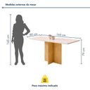 Ver imagem 3 de Conjunto Mesa de Jantar 6 Lugares Tampo Vidro Carol Cinamomo e Off White