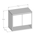 Ver imagem 3 de Gabinete de Banheiro Suspenso Freijó Minimalista 70cm