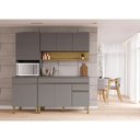 Ver imagem 2 de Cozinha Modulada Line Composição 7 Gris Freijó - Kits Paraná