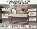 Ver imagem 2 de Aparador Bancada Buffet Eros 110cm c/Gavetas para Recepção Sala Escritorio Pes de Ferro Cobre