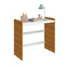 Mini Berço Multifuncional 3 em 1 Branco Fosco com Amadeirado - 5