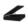 Cama Baú Casal com 25cm de Profundidade/43cm Altura -blindado Corino Preto - 2