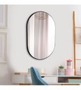 Ver imagem 1 de Espelho Oval Londres 50x40cm Com Borda Preta