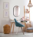 Ver imagem 2 de Espelho Oval Londres 50x40cm Com Borda Preta