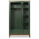 Ver imagem 3 de Guarda-roupa Rústico 3 Portas e 2 Gavetas - Madeira Maciça e Mdf Verde