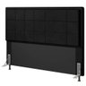 Cabeceira Cama Box Casal Canada 140 Cm Suede MV Estofados Preto - 1