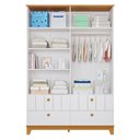 Ver imagem 3 de Jogo de Quarto Infantil Biscoito Guarda Roupa e Cômoda 6 Gavetas Branco/nature - Permóbili Baby