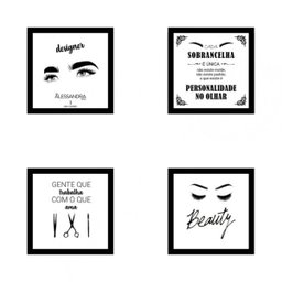 KIT DE QUADROS DECORATIVOS EM MDF DESIGNER DE SOBRANCELHAS 13 - 1
