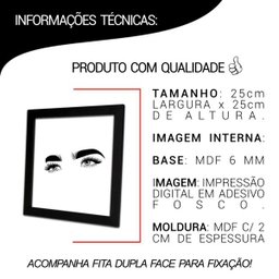 KIT DE QUADROS DECORATIVOS EM MDF DESIGNER DE SOBRANCELHAS 13 - 6
