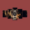 Ver imagem 2 de Quadro Decorativo Modulável - Jesus o Grande Leão da Tribo de Judá - 02