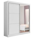 Ver imagem 1 de Guarda Roupa Solteiro 1 Porta Espelhada Branco Atenas - D'doro