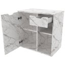Ver imagem 7 de Conjunto Para Banheiro Gabinete E Espelheira BN3605x02 Marmore Branco Tecno Mobili