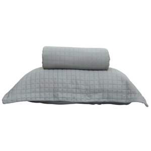 Kit Colcha Solteiro Liso Bouti Cobre Leito 2 Peças Cor:Verde