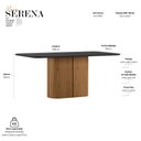 Ver imagem 3 de Mesa de Jantar Serena 180x90 cm com Vidro Ype Preto - New Ceval