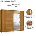 Ver imagem 4 de Guarda Roupa Casal Dali 2 Portas Deslizante com Espelho 278 Cm Cumaru Madetec