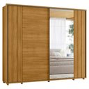 Ver imagem 1 de Guarda Roupa Casal Dali 2 Portas Deslizante com Espelho 278 Cm Cumaru Madetec