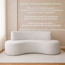 Ver imagem 4 de Sofá Curvo 3 Lugares 230cm Apolo Bouclé Cinza - Sallar Home