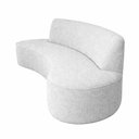 Ver imagem 5 de Sofá Curvo 3 Lugares 230cm Apolo Bouclé Cinza - Sallar Home
