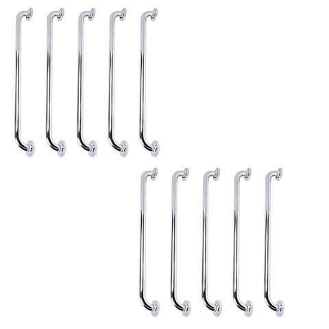 Barra de Apoio 70cm Inox Kit 10 Unidades Idoso Deficiente Cadeirante Gestante Banheiro Box Acessibil