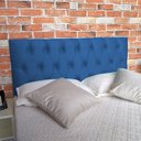 Ver imagem 3 de Cabeceira Estofada King Capitonê Luna Suede Liso Azul Royal 195 X 120 RBL