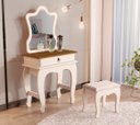 Ver imagem 5 de Penteadeira Infantil Laila Premium Com Banqueta Pérola Nature