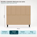 Ver imagem 4 de Cabeceira Classic Casal 140cm para Quarto Cama Decorativa Moderna Elegante Suede Nude