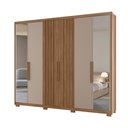 Ver imagem 2 de Guarda Roupa 3 Portas Fresado Mumbai Carvalho Fendi