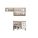 Ver imagem 3 de Cozinha Modulada Completa Alpha 3 Peças (2aéreos+1balcão) C3p30 Freijo/off White - Carraro