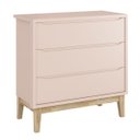 Ver imagem 4 de Jogo de Quarto para Bebê Completo 2 Portas Classic New Rosa Fosco com Natural - Reller