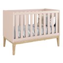 Ver imagem 2 de Jogo de Quarto para Bebê Completo 2 Portas Classic New Rosa Fosco com Natural - Reller