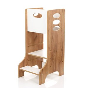 Torre de Aprendizagem Banquinho Montessori Torre Cozinha