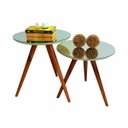 Ver imagem 2 de Mesa Lateral Espelhada Laqueada - 60 cm Altura