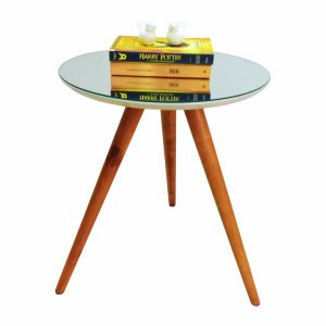 Mesa Lateral Espelhada Laqueada - 60 cm Altura