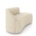 Ver imagem 7 de Sofá 2 Lugares Orgânico 140cm Morgan e Poltrona Lua Suede Bege D03 - D'Rossi